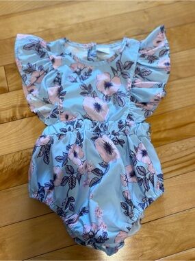 3-6 month baby girl romper floral flowy spring summer